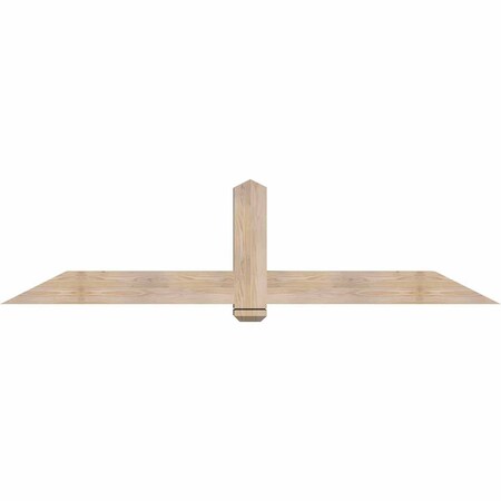 Ekena Millwork Eugene Smooth Timber Gable Bracket, Douglas Fir, 84"W x 21"H x 5 1/2"D x 5 1/2"F, 6/12 Pitch GBW084X21X0606EUG00SDF